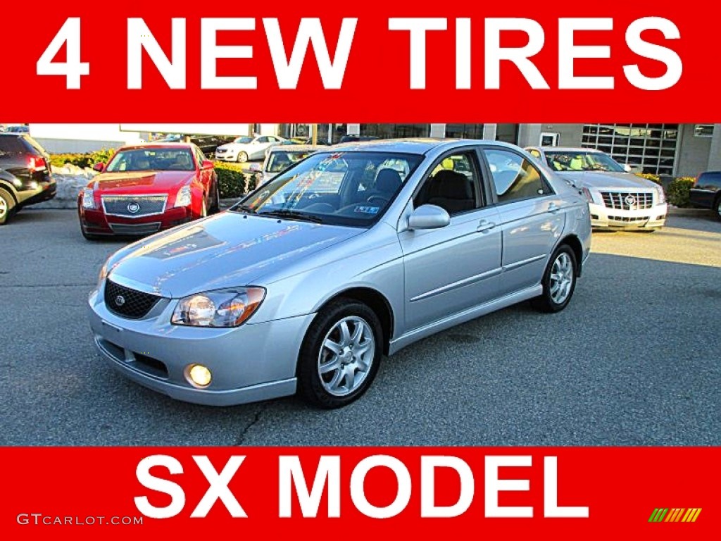 2006 Spectra SX Sedan - Clear Silver / Gray photo #1