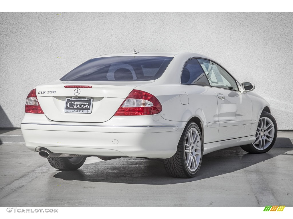 2009 CLK 350 Coupe - Arctic White / Stone photo #13