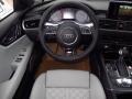 2014 Audi S7 Lunar Silver w/Diamond Contrast Stitching Interior Steering Wheel Photo
