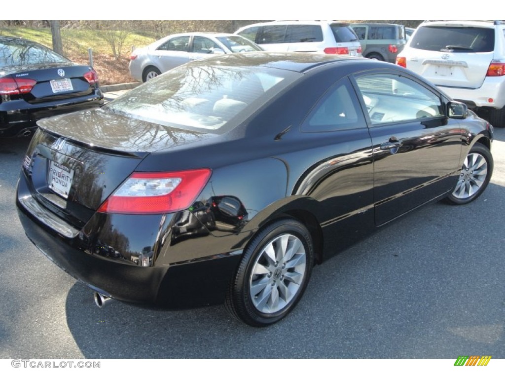 2011 Civic EX Coupe - Crystal Black Pearl / Black photo #4