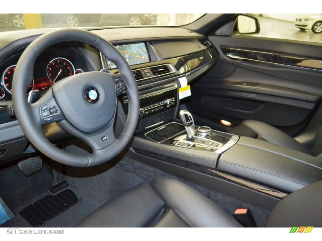 Black Interior 2014 BMW 7 Series 750i Sedan Photo #90879113