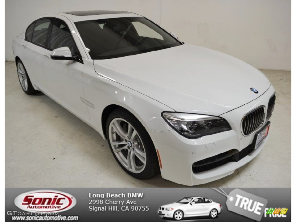 2014 7 Series 740i Sedan - Alpine White / Black photo #1