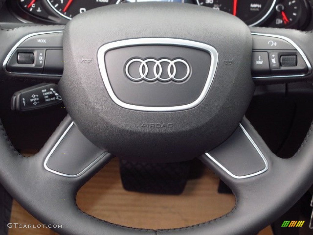 2014 Audi Q5 3.0 TDI quattro Black Steering Wheel Photo #90879977