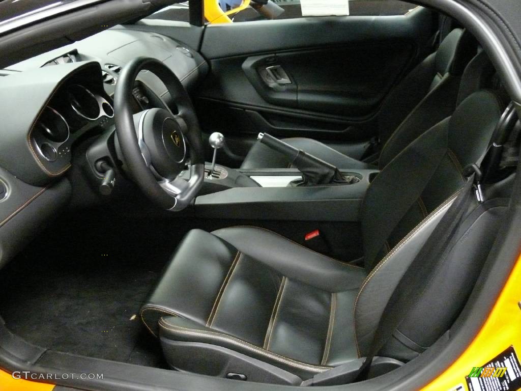 Nero Perseus Interior 2007 Lamborghini Gallardo Spyder Photo #908804
