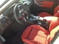 2014 BMW 3 Series Coral Red/Black Interior Front Seat Photo