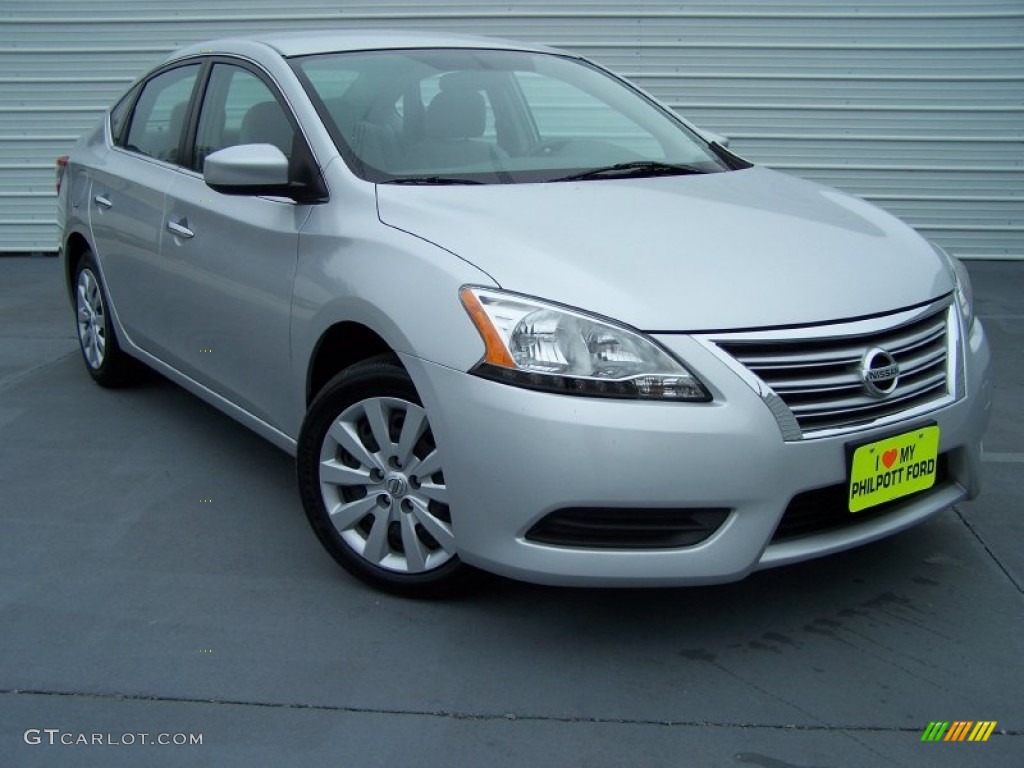 2013 Sentra SV - Brilliant Silver Metallic / Marble Gray photo #1