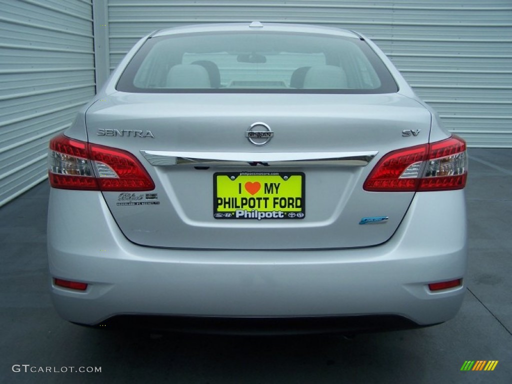 2013 Sentra SV - Brilliant Silver Metallic / Marble Gray photo #4