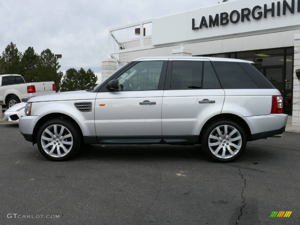 2006 Range Rover Sport Supercharged - Arctic Frost Metallic / Ebony Black photo #8
