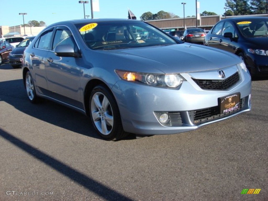 2009 TSX Sedan - Glacier Blue Metallic / Ebony photo #8