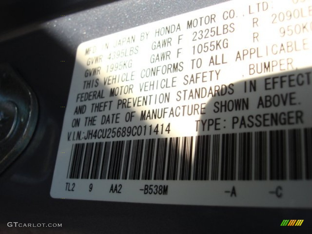 2009 TSX Sedan - Glacier Blue Metallic / Ebony photo #29
