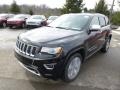 2014 Brilliant Black Crystal Pearl Jeep Grand Cherokee Overland 4x4  photo #2