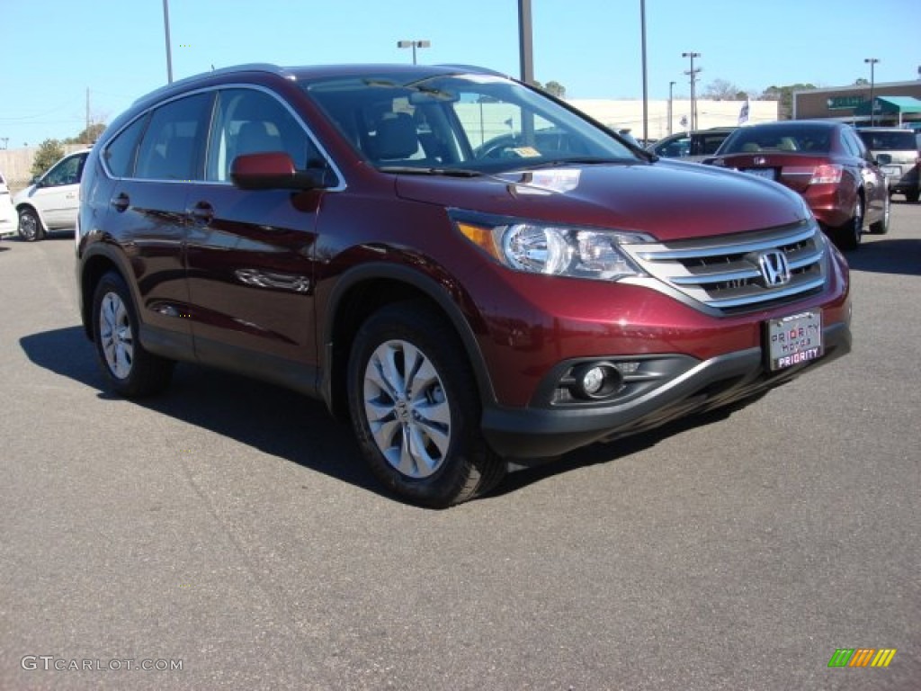 2012 CR-V EX-L - Basque Red Pearl II / Gray photo #7