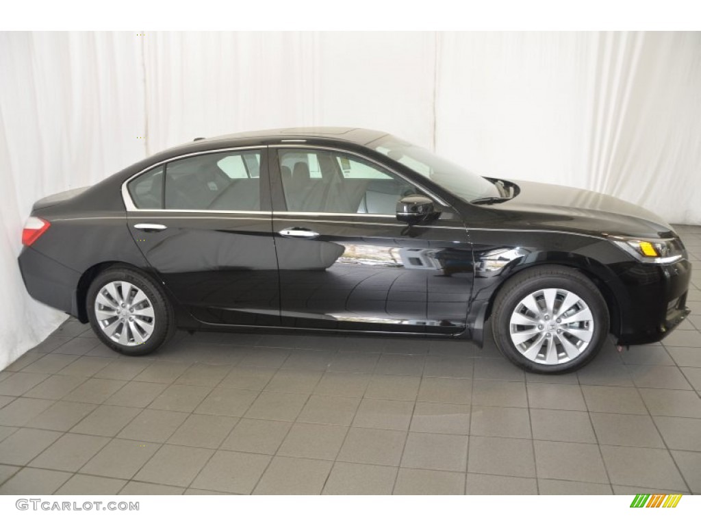 2014 Accord EX-L V6 Sedan - Crystal Black Pearl / Black photo #5