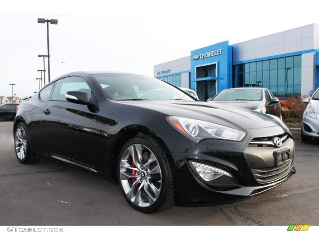 2013 Genesis Coupe 3.8 Grand Touring - Becketts Black / Black Leather photo #2