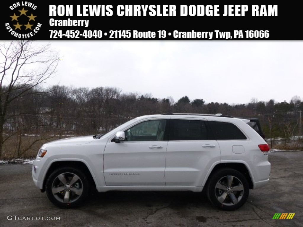 2014 Grand Cherokee Overland 4x4 - Bright White / Overland Nepal Jeep Brown Light Frost photo #1