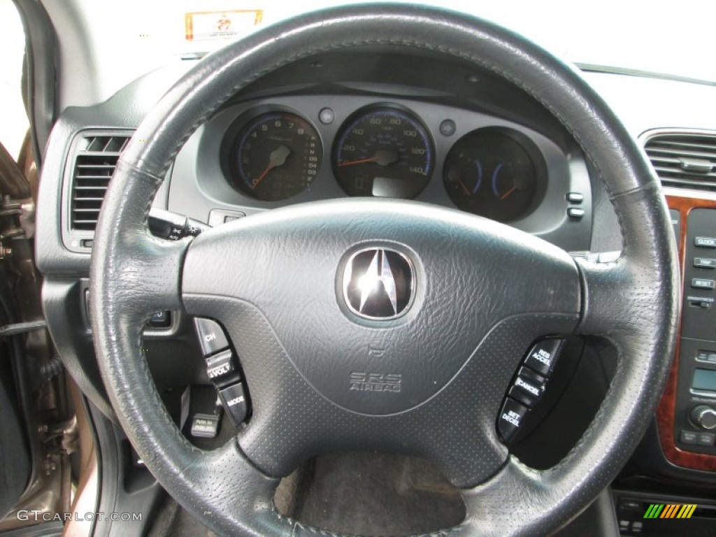 2004 Acura MDX Standard MDX Model Ebony Steering Wheel Photo #90894814