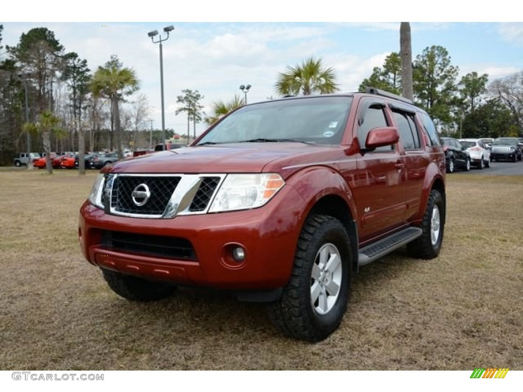 2008 Pathfinder SE 4x4 - Red Brawn / Graphite photo #1