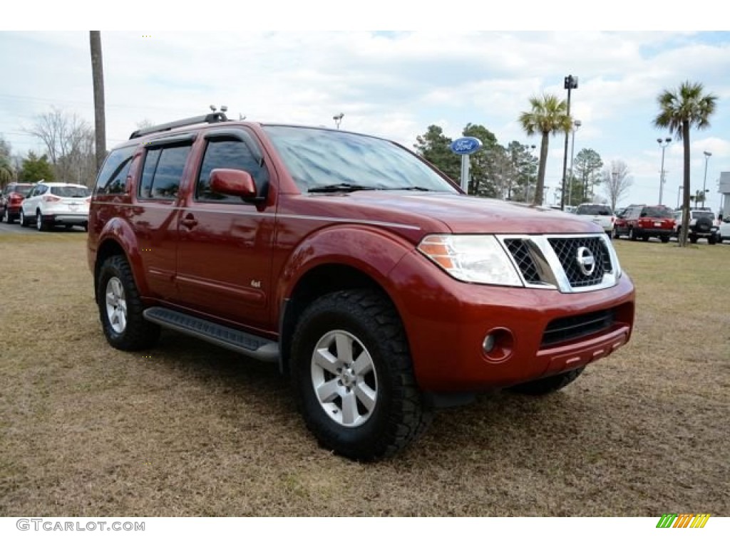 2008 Pathfinder SE 4x4 - Red Brawn / Graphite photo #3