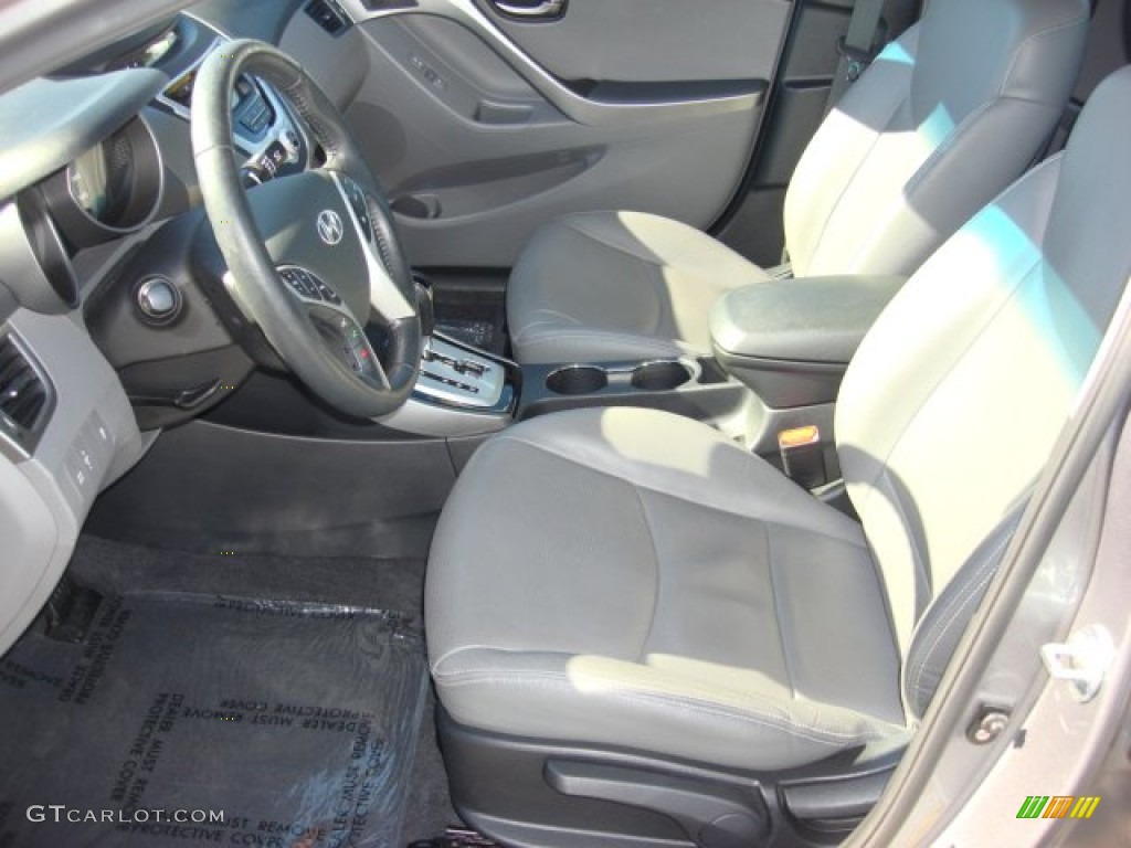 2012 Elantra Limited - Harbor Gray Metallic / Gray photo #9