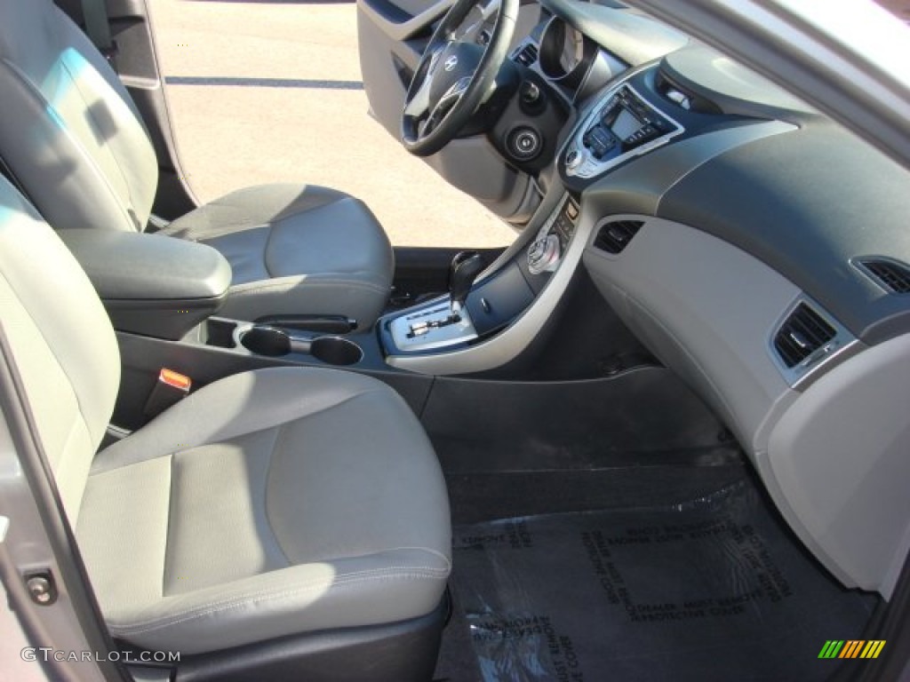 2012 Elantra Limited - Harbor Gray Metallic / Gray photo #14