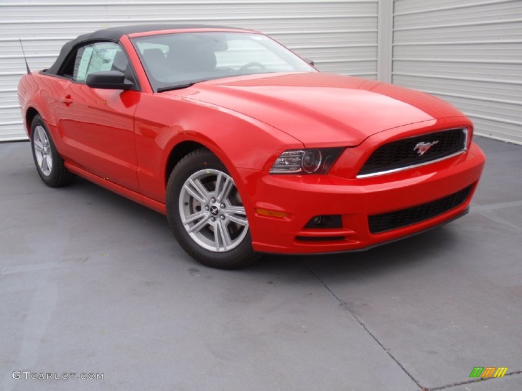 2014 Mustang V6 Convertible - Race Red / Charcoal Black photo #2