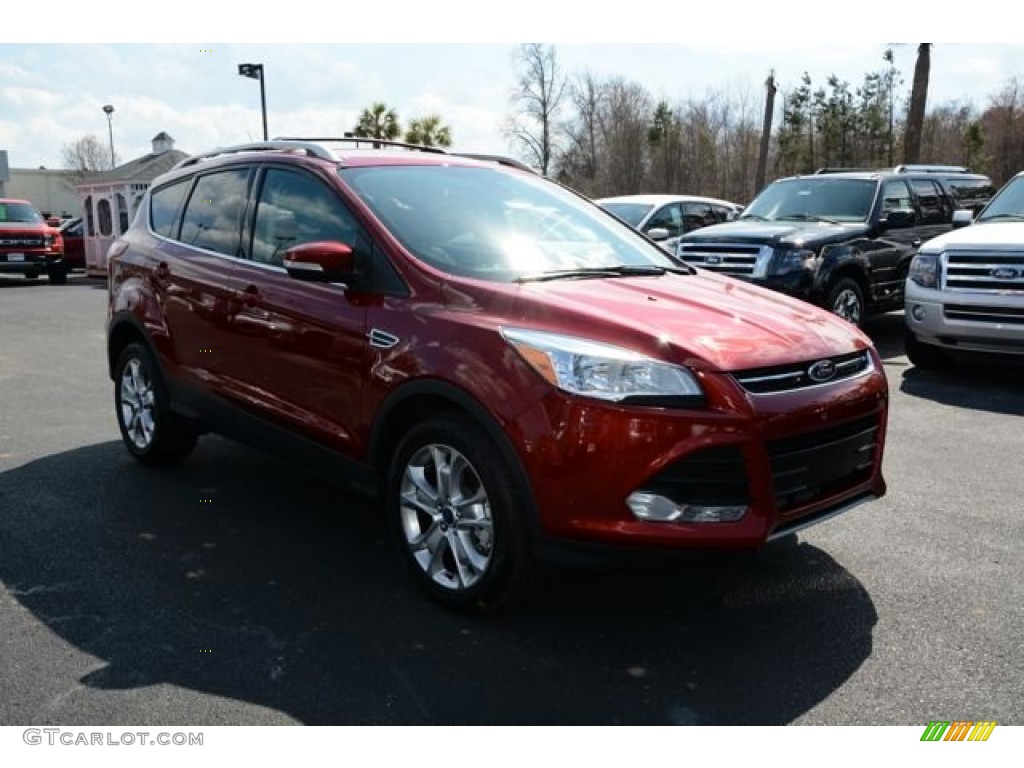 2014 Escape Titanium 2.0L EcoBoost - Ruby Red / Medium Light Stone photo #3