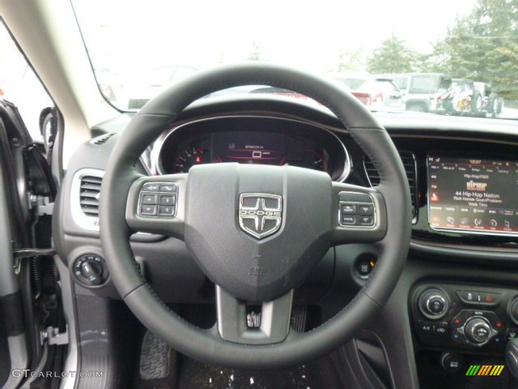 2014 Dodge Dart Limited Black Steering Wheel Photo #90900976