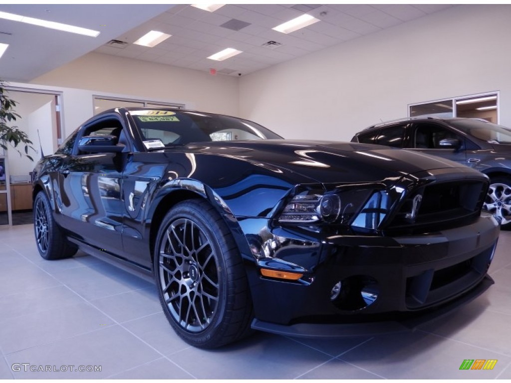 Black 2014 Ford Mustang Shelby GT500 SVT Performance Package Coupe Exterior Photo #90902035