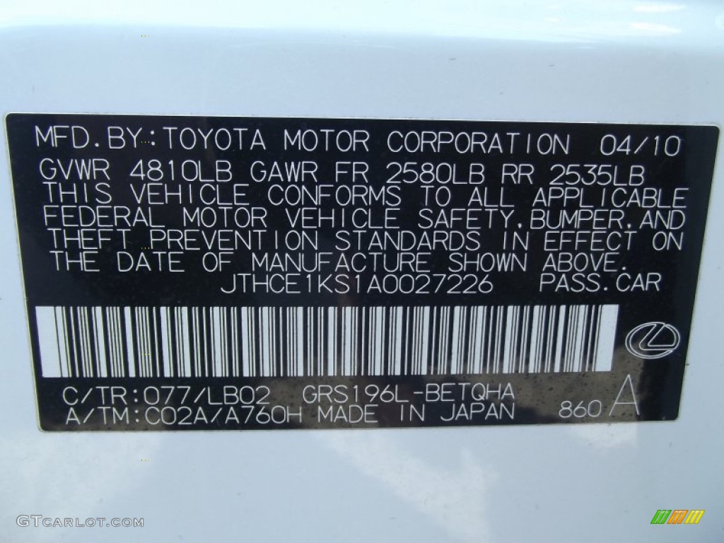2010 GS 350 AWD - Starfire Pearl White / Parchment photo #38