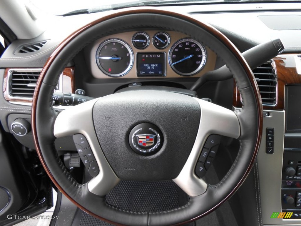 2014 Cadillac Escalade Platinum AWD Ebony/Ebony Steering Wheel Photo #90905839