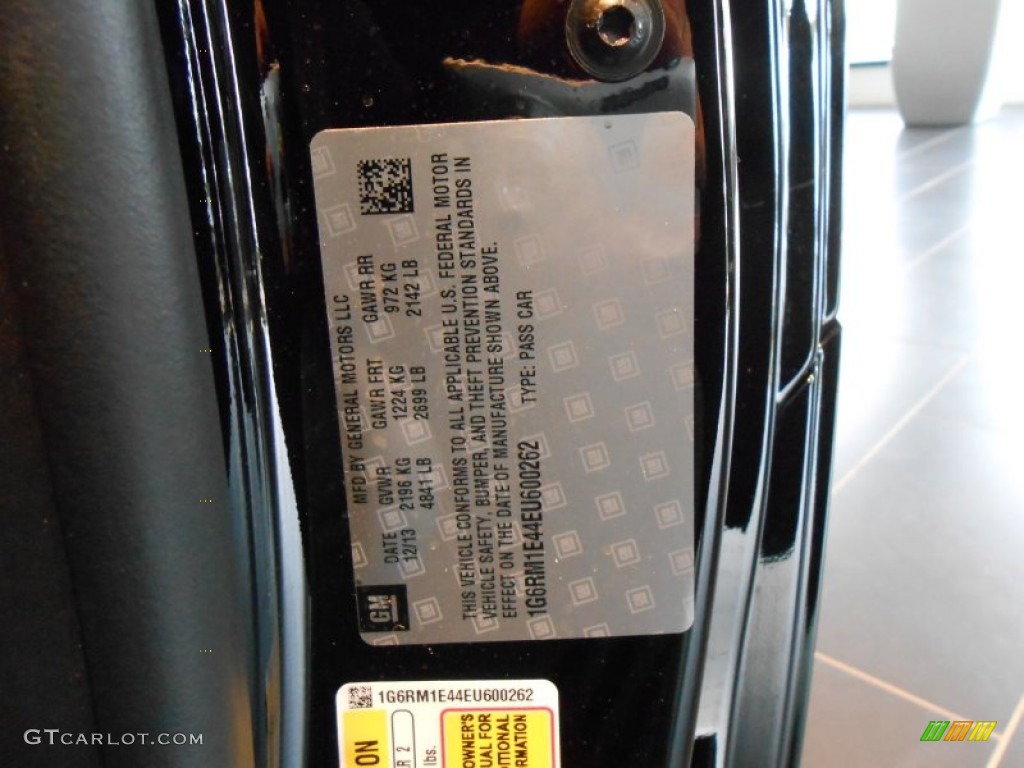 2014 Cadillac ELR Coupe Info Tag Photos