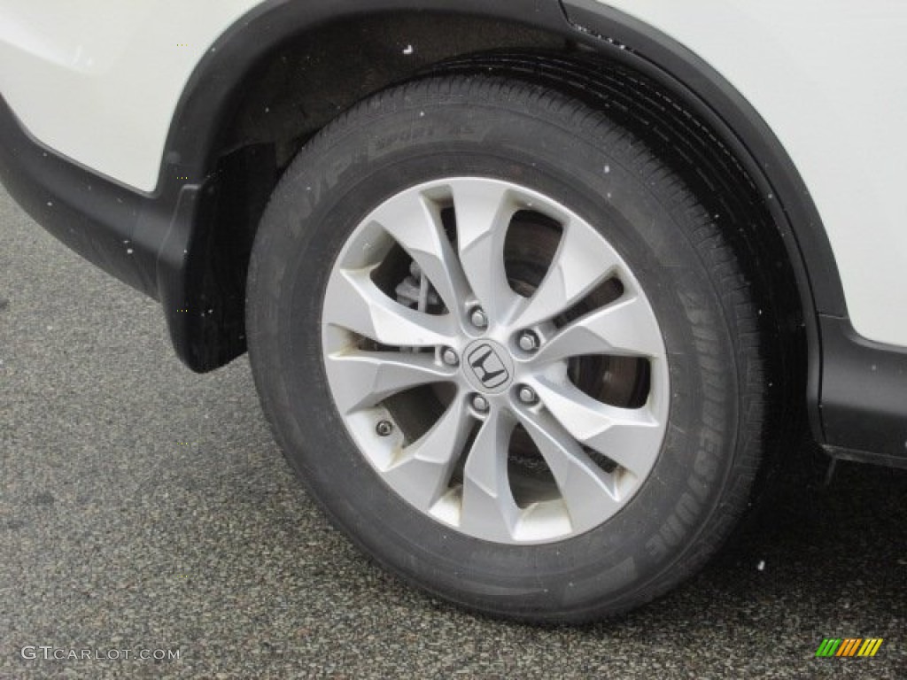 2013 CR-V EX AWD - White Diamond Pearl / Beige photo #3
