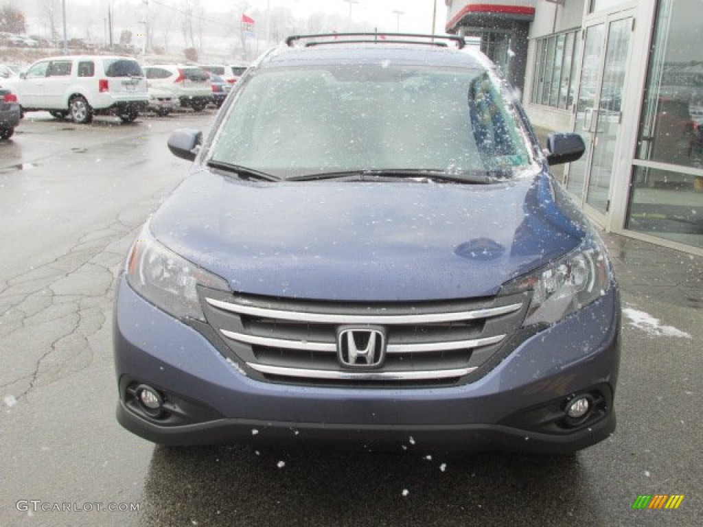 2012 CR-V EX-L 4WD - Twilight Blue Metallic / Gray photo #4