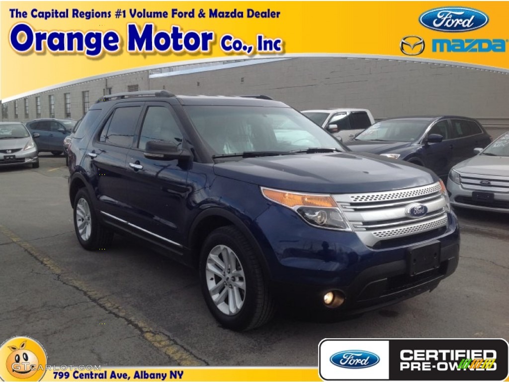 2012 Explorer XLT 4WD - Dark Pearl Blue Metallic / Medium Light Stone photo #1