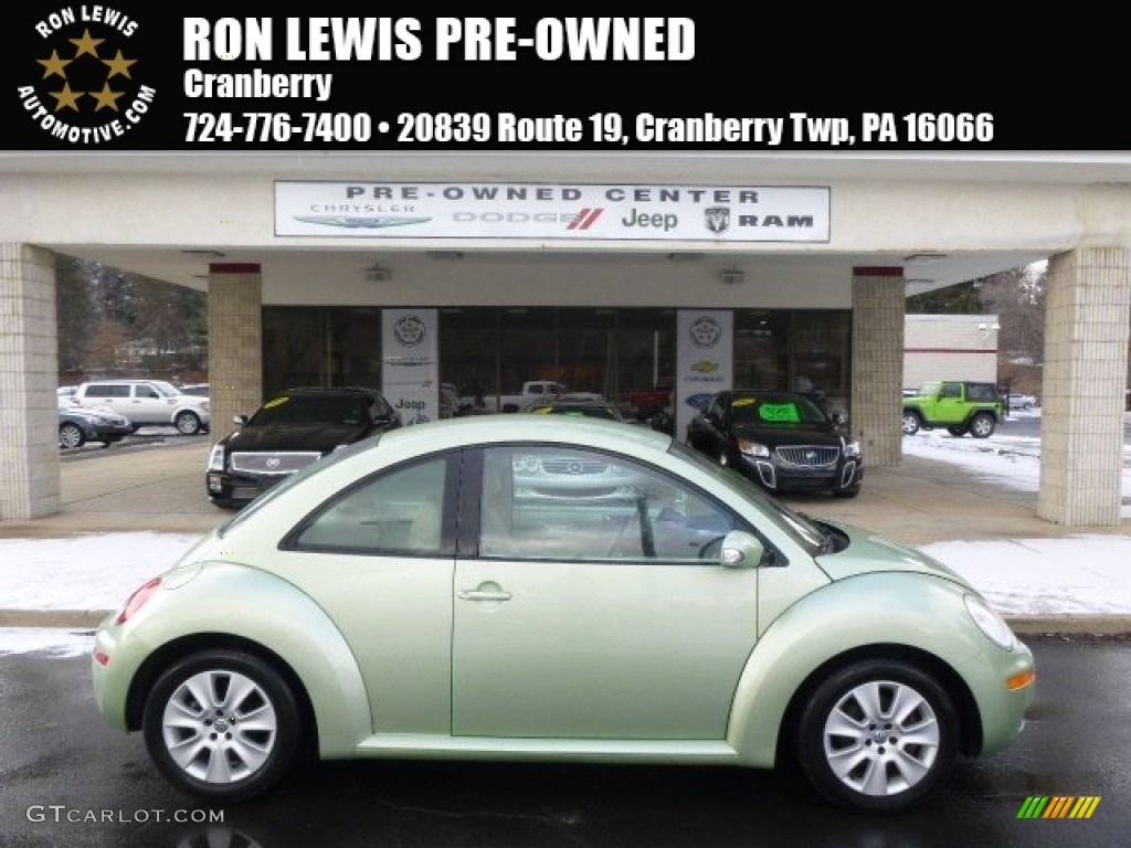 2008 New Beetle S Coupe - Gecko Green / Cream Beige photo #1