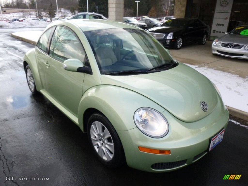 2008 New Beetle S Coupe - Gecko Green / Cream Beige photo #2