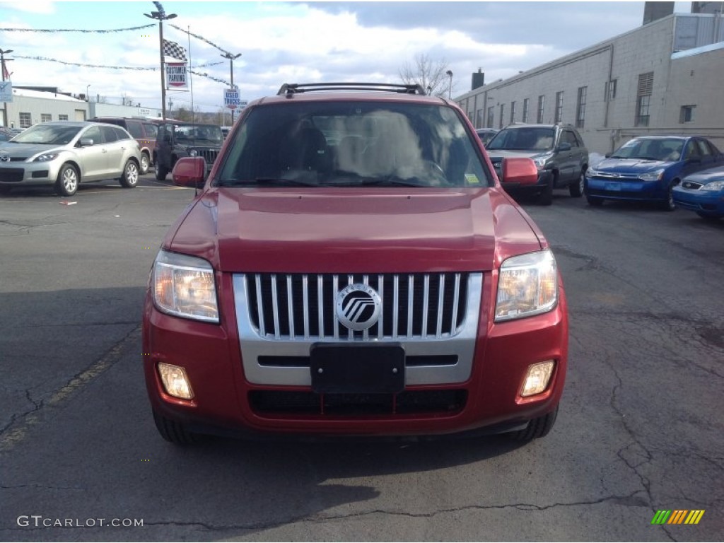 2008 Mariner V6 Premier 4WD - Vivid Red Metallic / Greystone/Stone photo #2