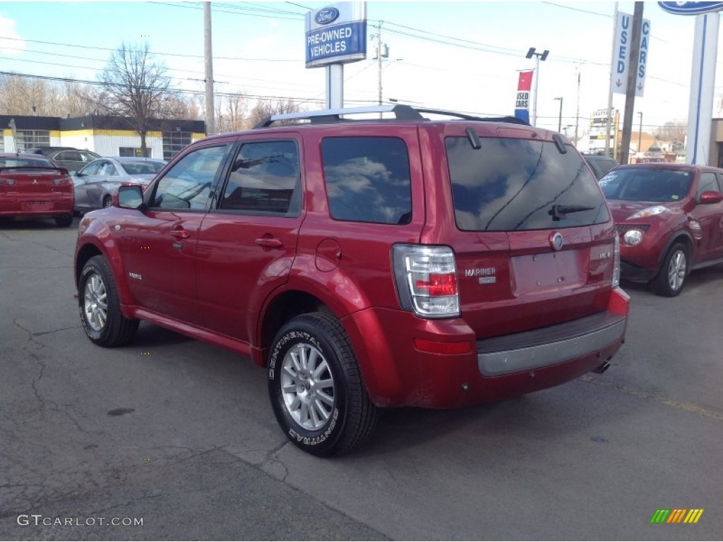 2008 Mariner V6 Premier 4WD - Vivid Red Metallic / Greystone/Stone photo #5