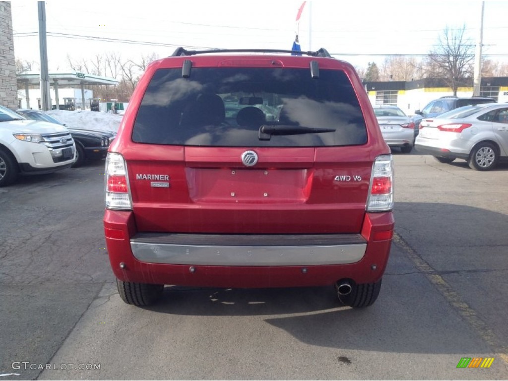 2008 Mariner V6 Premier 4WD - Vivid Red Metallic / Greystone/Stone photo #6