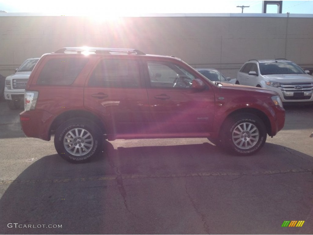 2008 Mariner V6 Premier 4WD - Vivid Red Metallic / Greystone/Stone photo #8