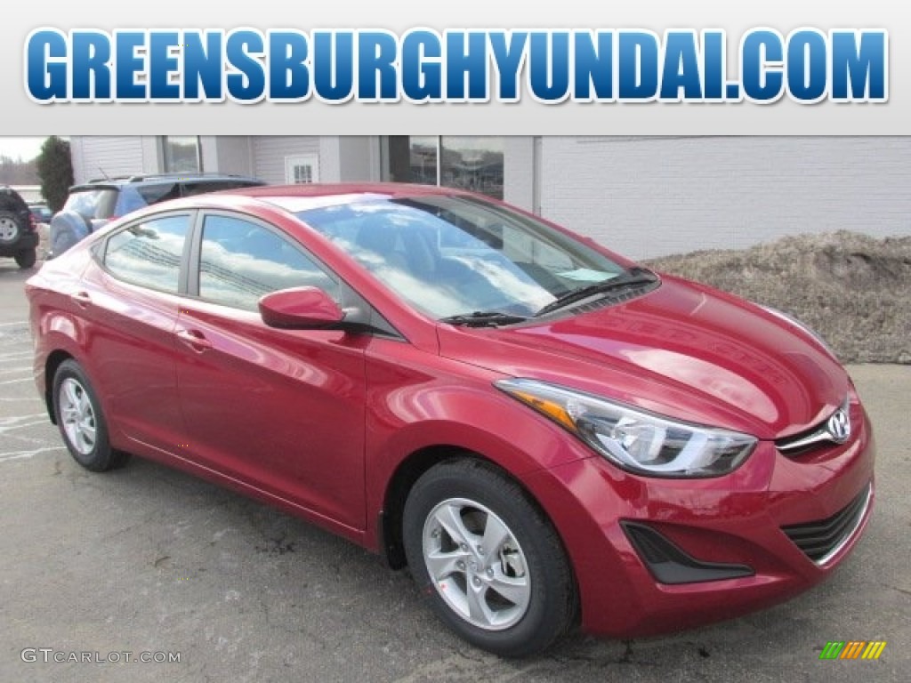 2014 Elantra SE Sedan - Red / Beige photo #1