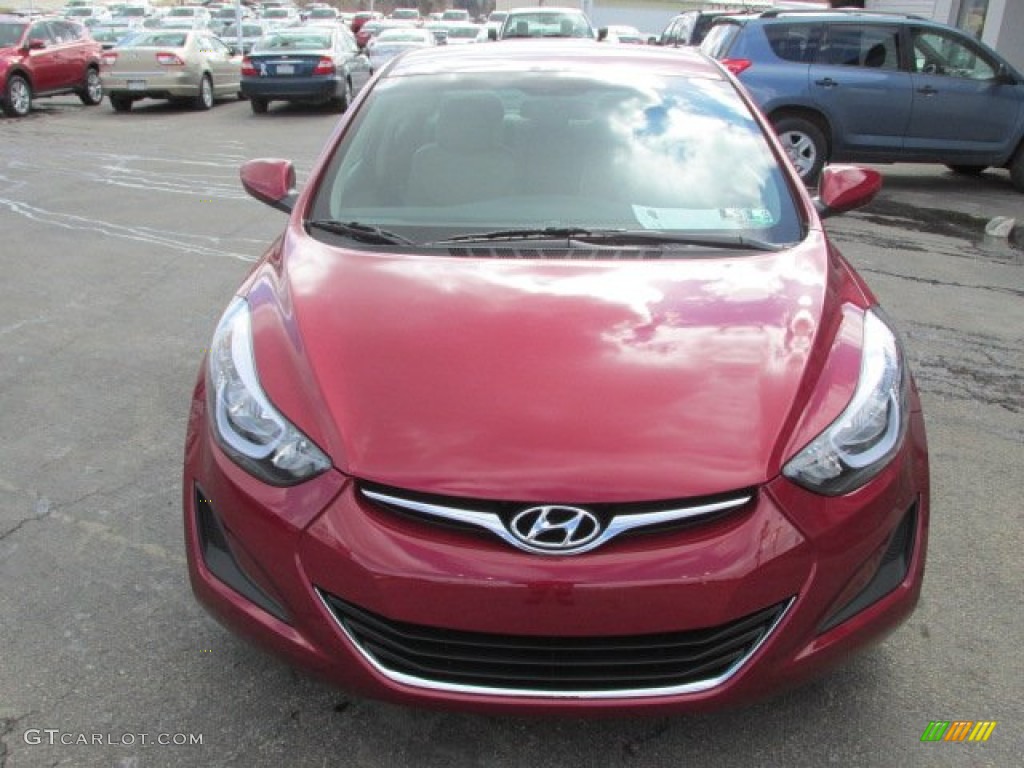 2014 Elantra SE Sedan - Red / Beige photo #3