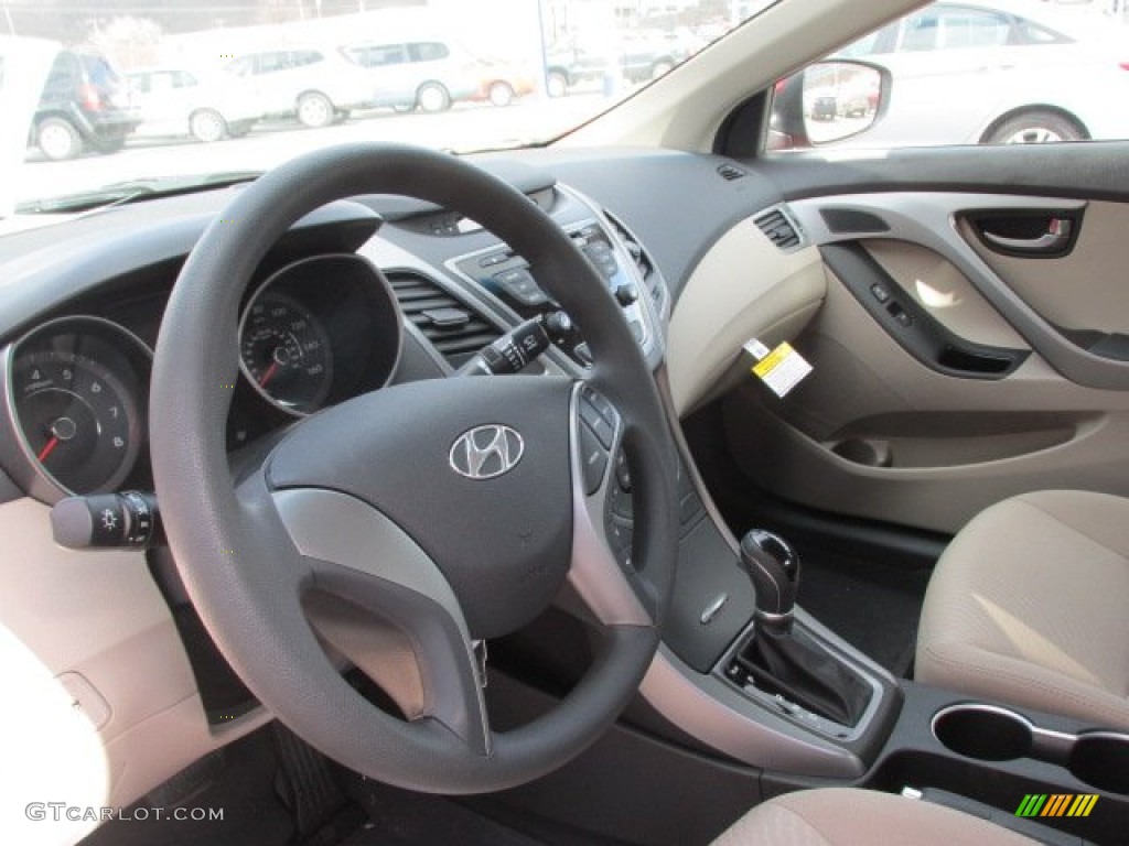 2014 Elantra SE Sedan - Red / Beige photo #7
