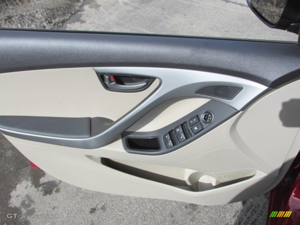 2014 Elantra SE Sedan - Red / Beige photo #8
