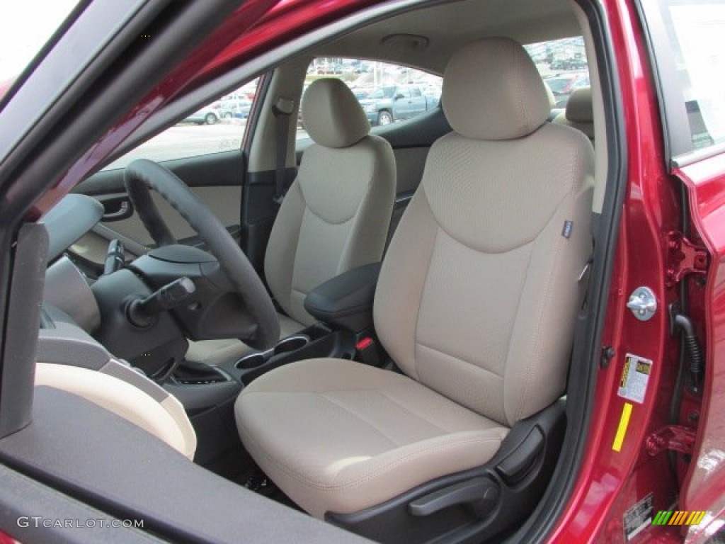 2014 Elantra SE Sedan - Red / Beige photo #9