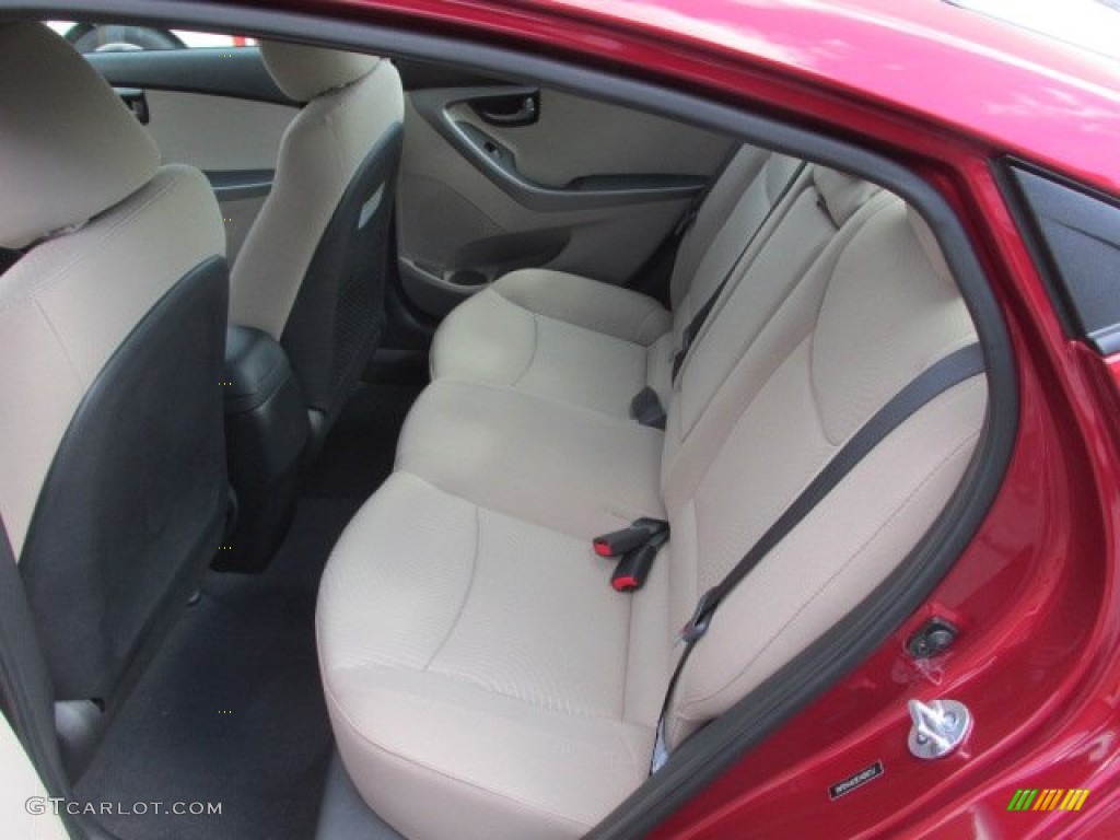2014 Elantra SE Sedan - Red / Beige photo #13