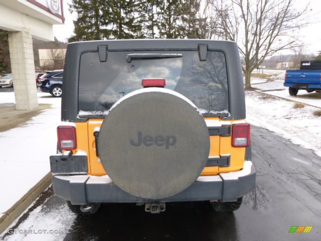 2012 Wrangler Unlimited Sport 4x4 - Dozer Yellow / Black photo #7