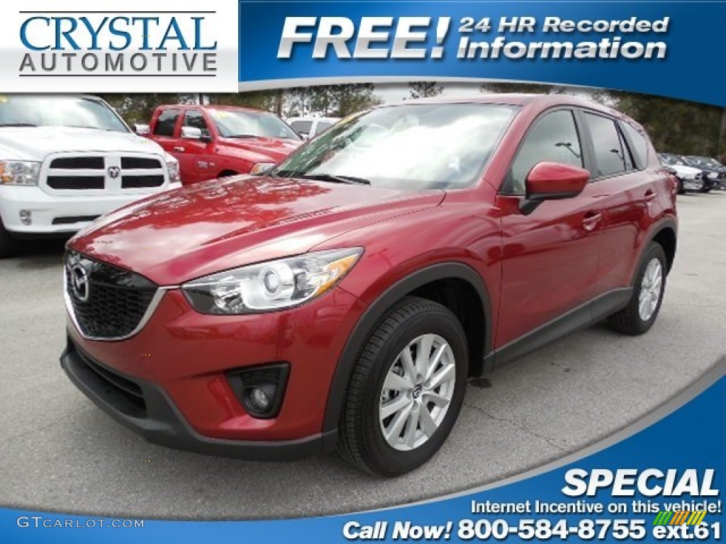 2013 CX-5 Touring - Zeal Red Mica / Sand photo #1