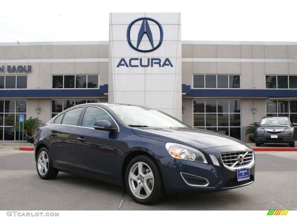 2012 S60 T5 - Caspian Blue Metallic / Soft Beige photo #1