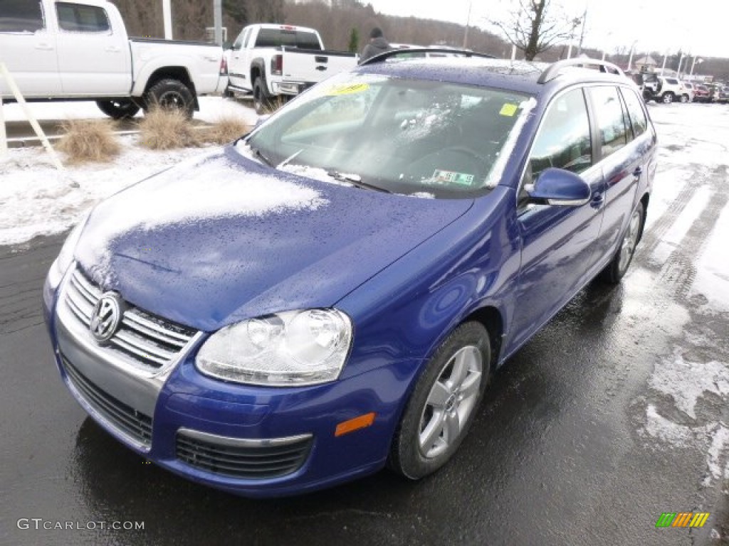 2009 Jetta SE SportWagen - Laser Blue Metallic / Anthracite photo #4